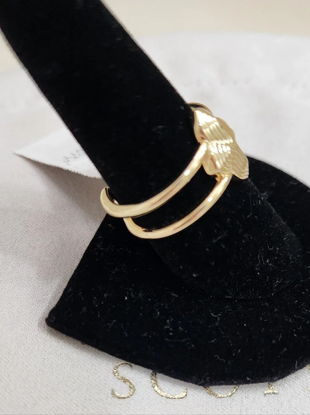 Kendra Scott Abbie Double Band Ring Gold Sz 9 NWT